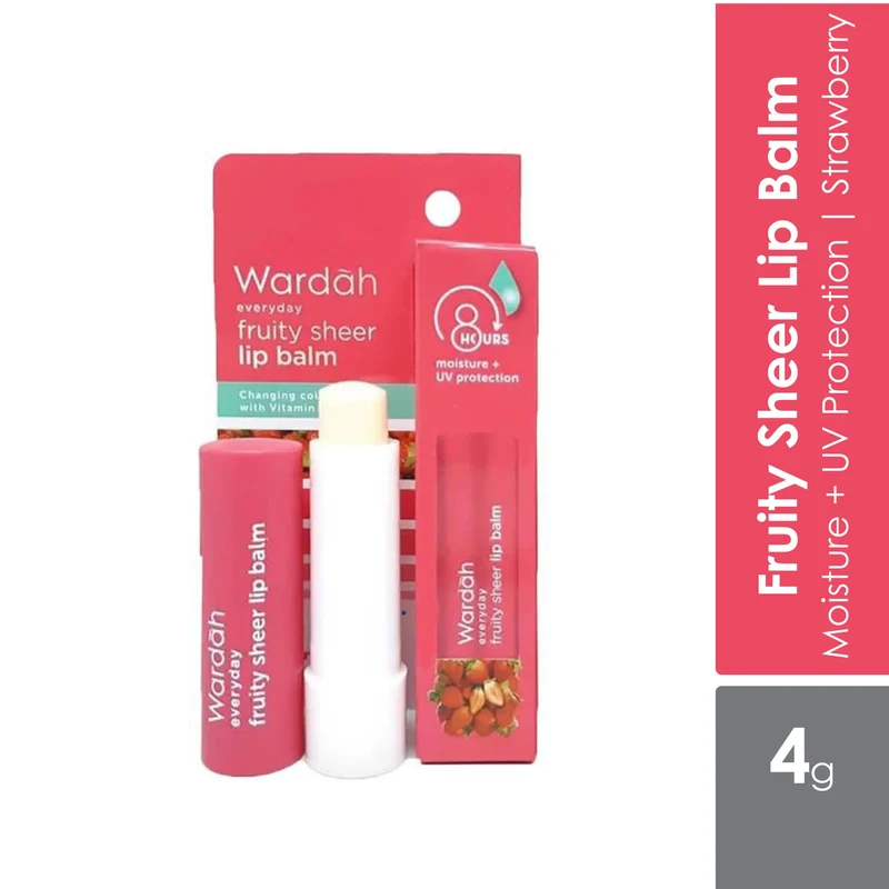 Wardah Everyday Fruity Sheer Lip Balm Strawberry 4g