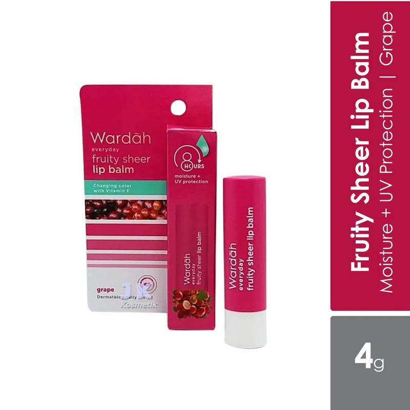 Wardah Everyday Fruity Sheer Lip Balm Grape 4g