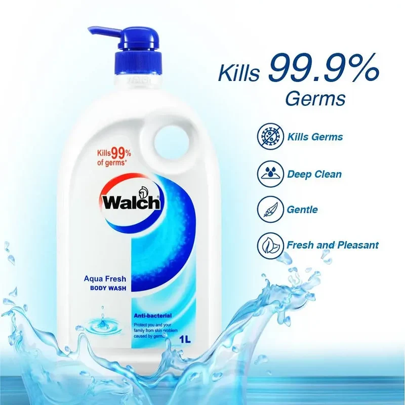 Walch Multi-Antibacterial Body Wash Aqua Fresh 1l | Effectively Killing Germs