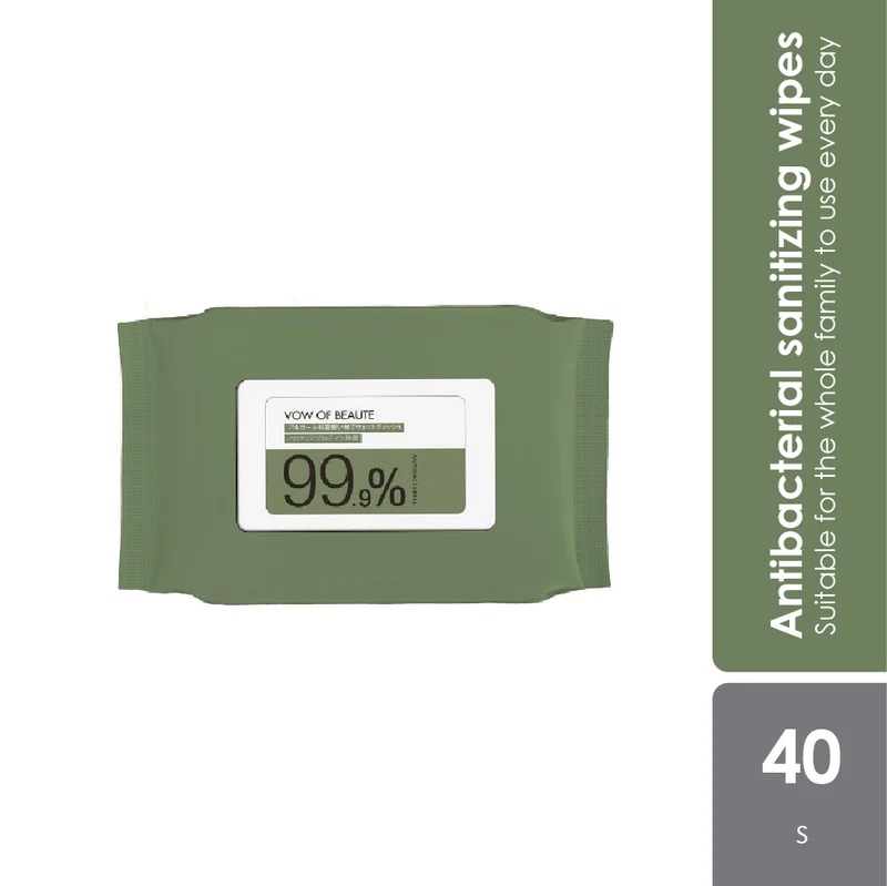 VOB 99.9% Antibacterial Sanitising Wipes 4X10s