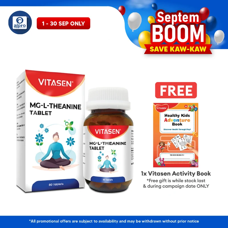 Vitasen MG-L-Theanine Tablet 60s | Restore Mood and Mind
