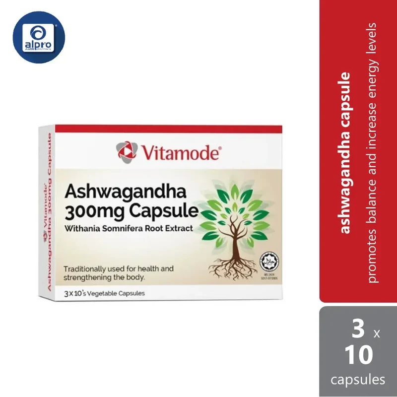 Vitamode Ashwagandha 300mg Capsule 3x10s | Promotes Balance and Increase Energy Levels