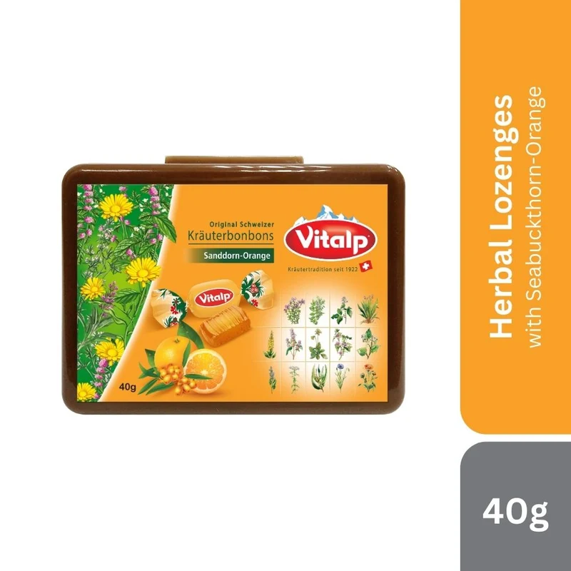 Vitalp Herbal Drops with Seabuckthorn-Orange 40g | Soothing