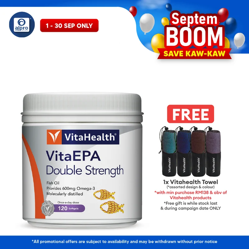 Vitahealth VitaEPA Double Strength 120s | Improve Brain Function