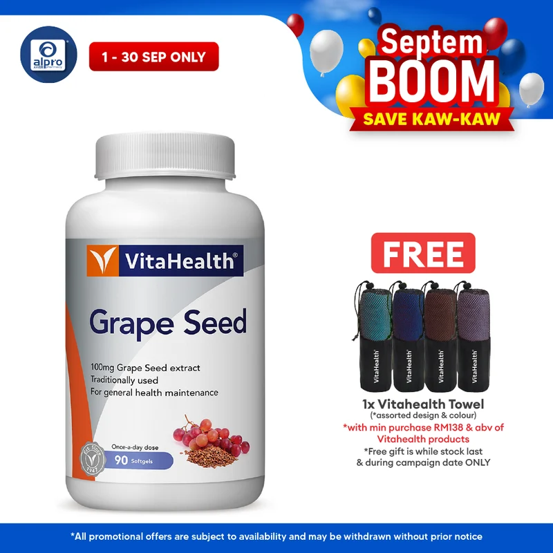 Vitahealth Grape Seed 90s | Strong Antioxidant Protection
