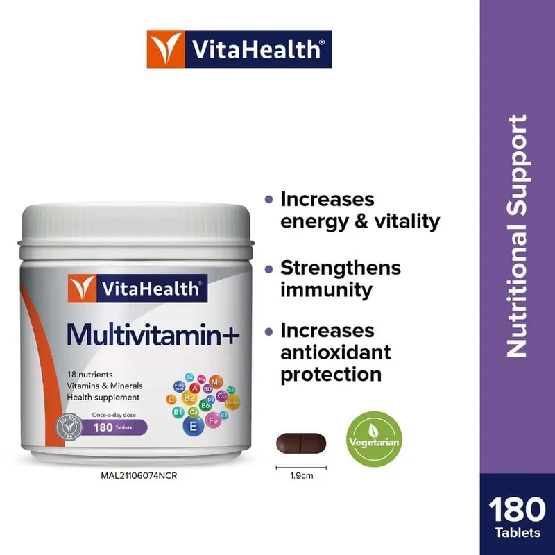 Vitahealth Multivitamins & Minerals 180s | Nutritional Support