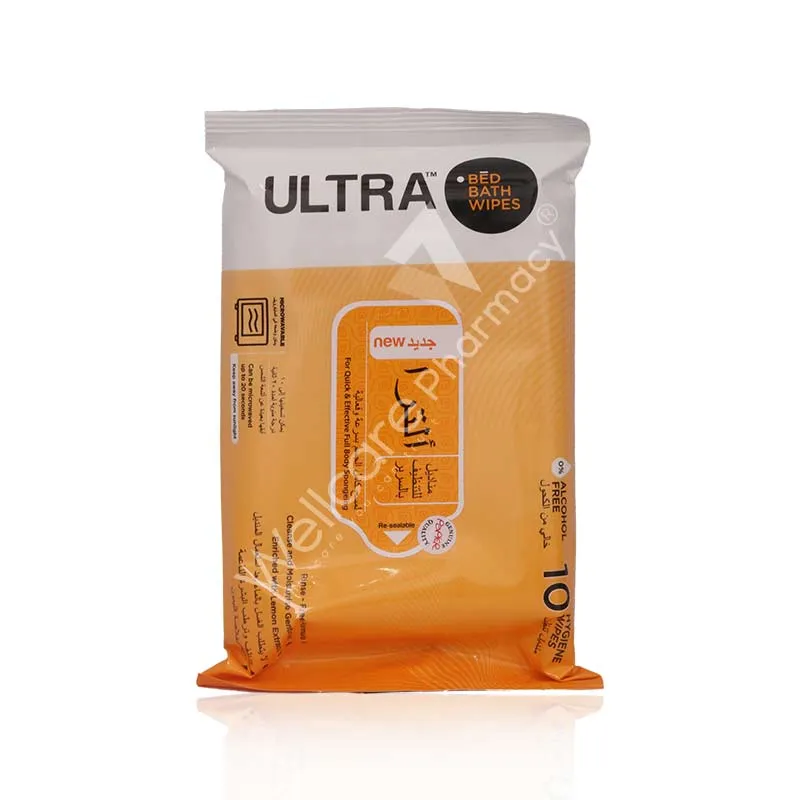 Ultra Bed Bath Wipes 10'S