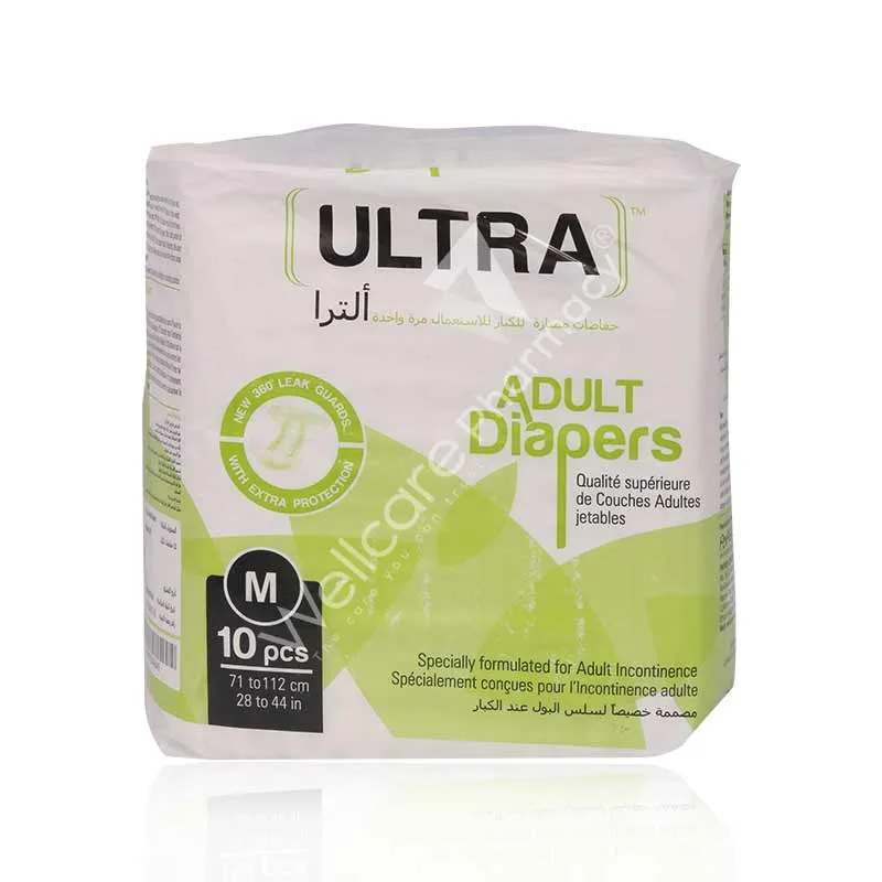 Ultra Adult Diapers Medium 71-112cm 10'S