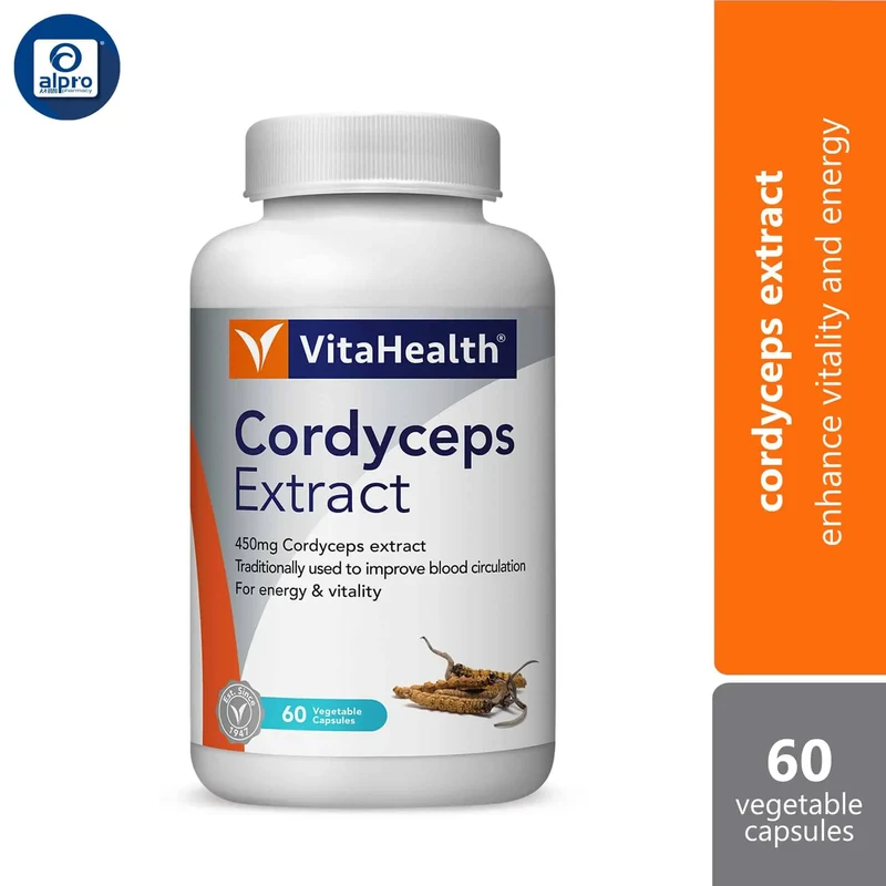 Vitahealth Cordyceps Extract 450mg 60s | Enhance Vitality and Energy