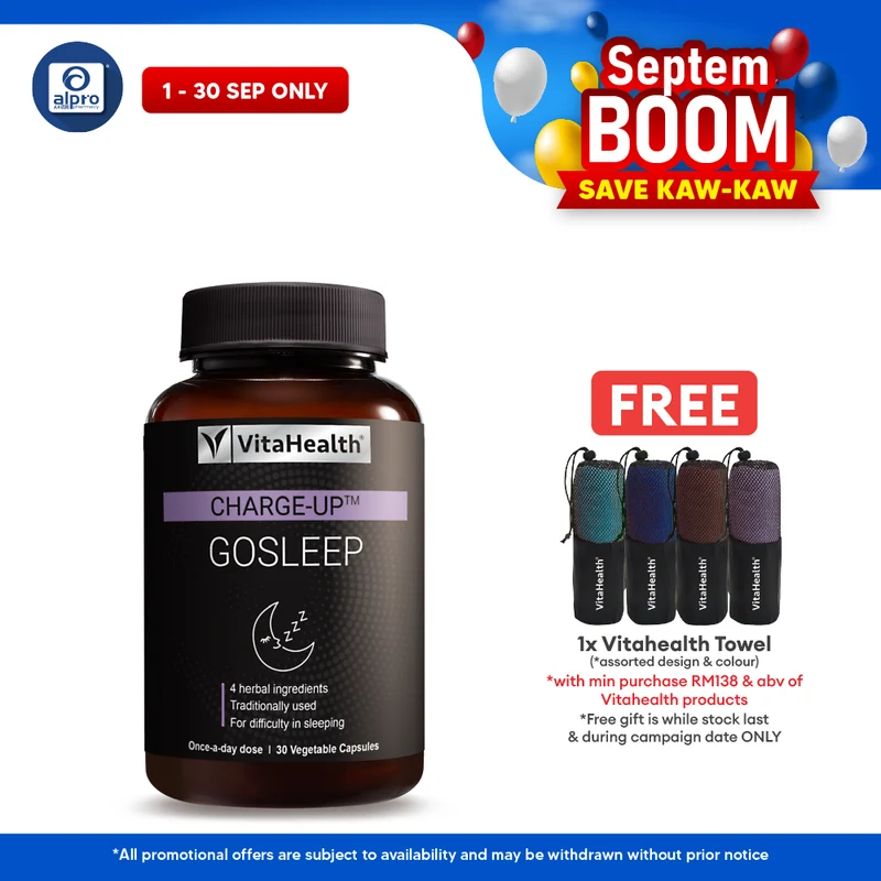 Vitahealth Charge-Up Gosleep 30s | Relax & Sleep Tight