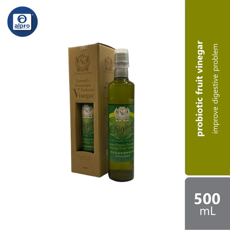 Vinegar King Natural Green Papaya Probiotic Enzyme Fruit Vinegar 500ml