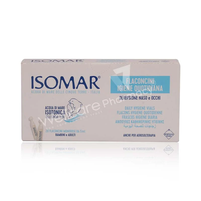 Isomar Vials For Daily Nose Eyes Hygiene 20x5ml-Ga17372