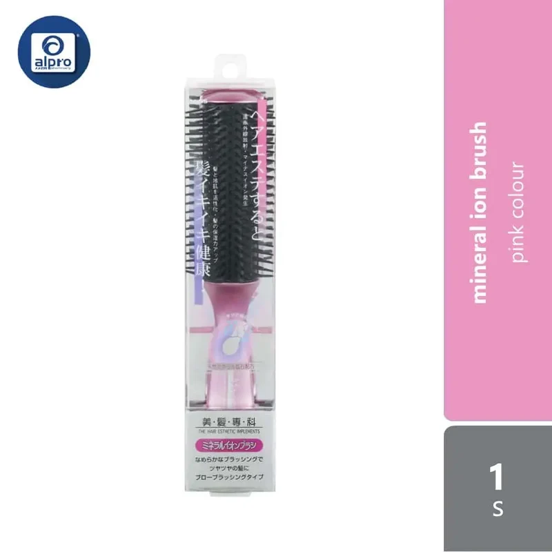 Vess Mineral Ion Hair Brush Pink 1s