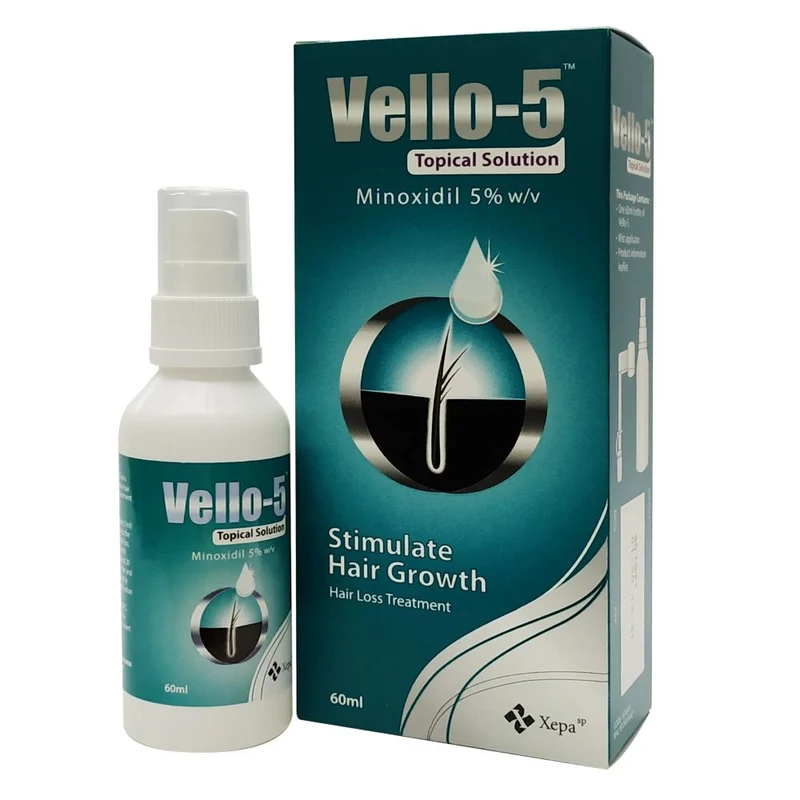Vello-5 Minoxidil Topical Solution 5% W/v 60ml