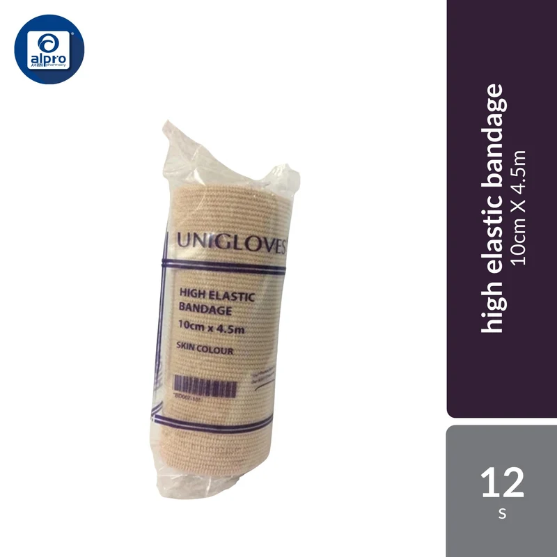 Unigloves High Elastic Bandage 10cmx4.5m 12s