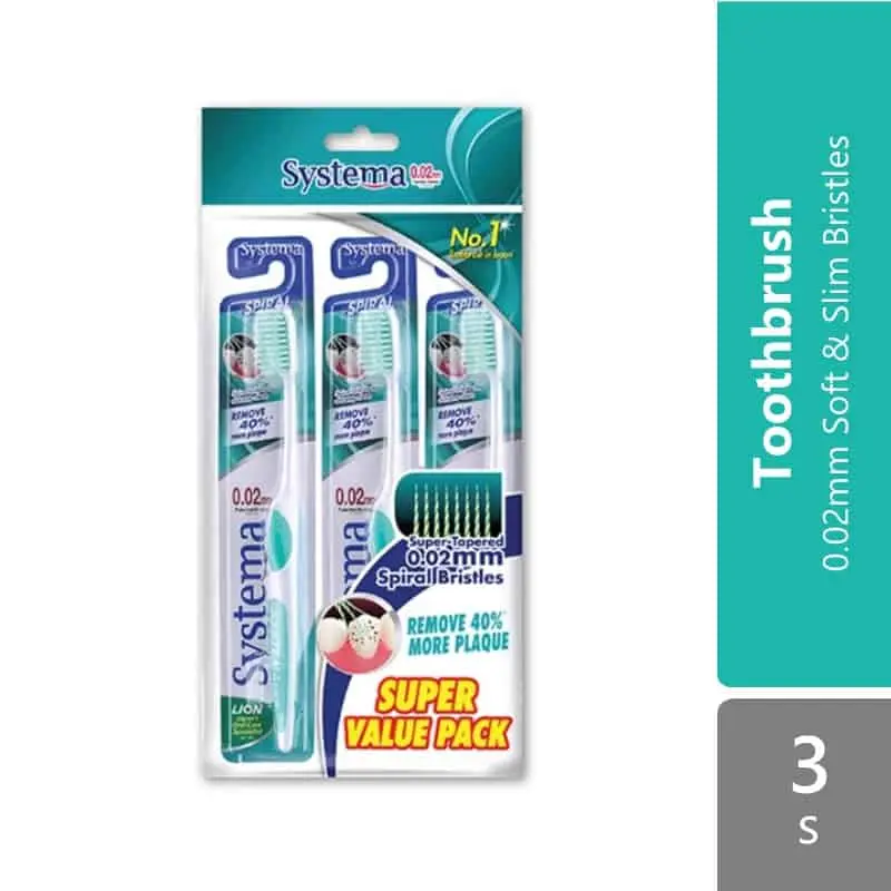 Systema Toothbrush Spiral 3s | 0.02mm Soft & Slim Bristles