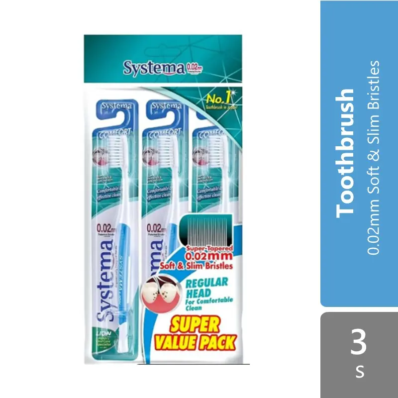 Systema Toothbrush Comfort 3s | 0.02mm Soft & Slim Bristles