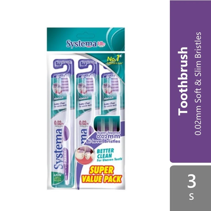 Systema Special Needs Toothbrushes Bi-level 3s | 0.02mm Soft & Slim Bristles