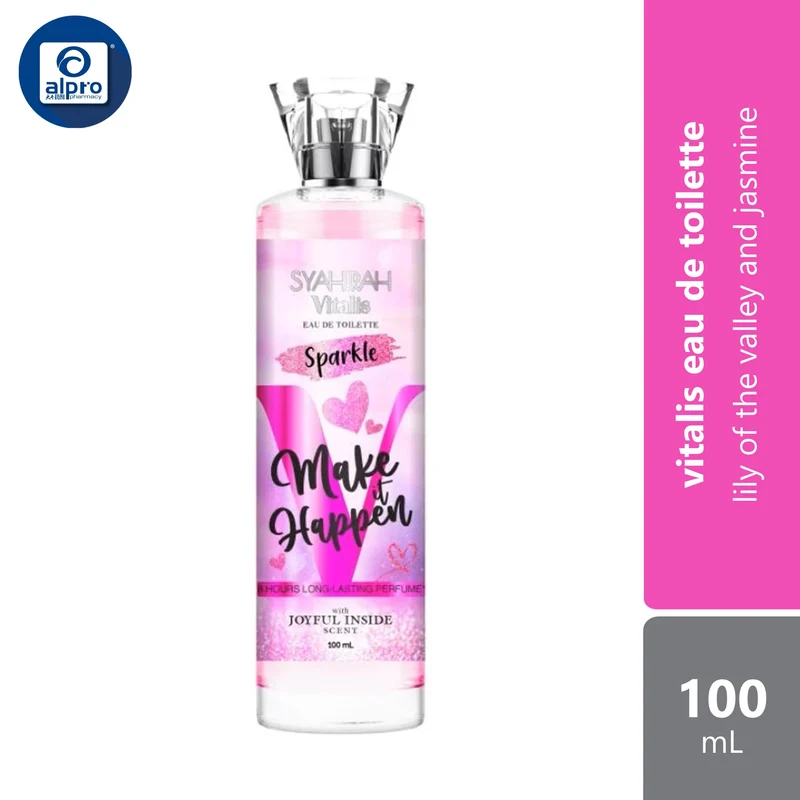 Syahirah Vitalis Eau De Toilette Sparkle Make It Happen Light Perfume 100mL | Lily of the Valley and Jasmine