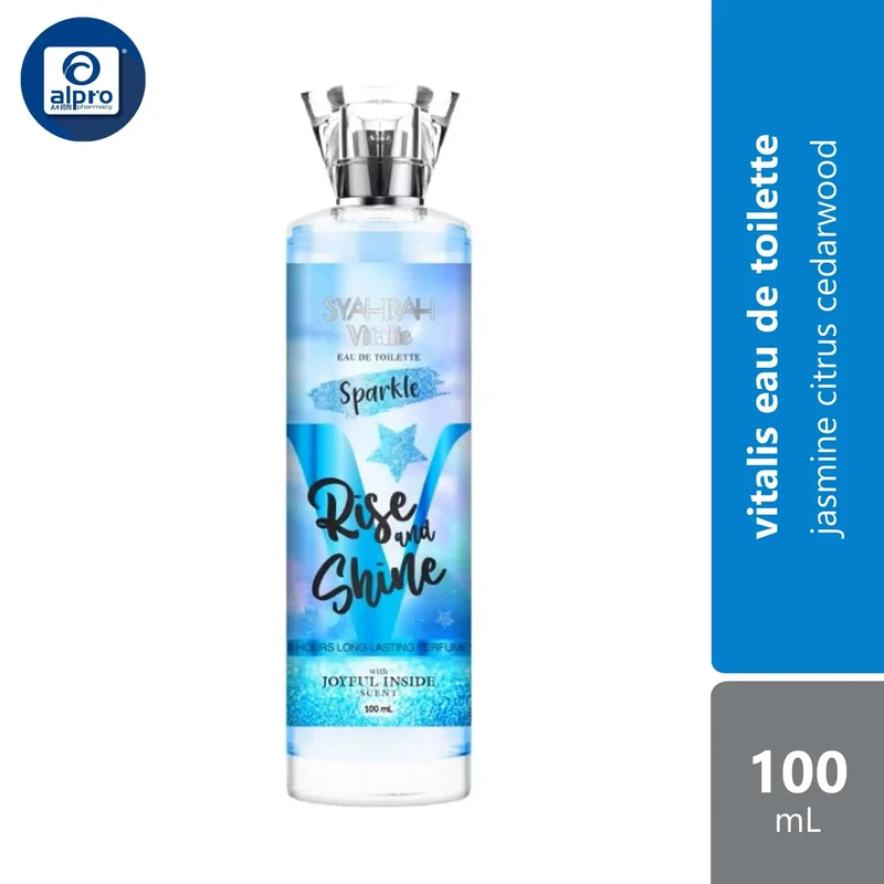 Syahirah Vitalis Eau De Toilette Sparkle Rise & Shine Light Perfume 100mL | Jasmine Citrus Cedarwood