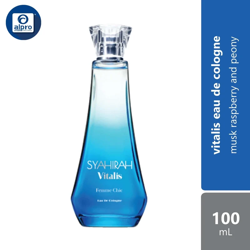 Syahirah Vitalis Eau De Cologne Femme Chic Cologne Perfume 100mL | Musk Raspberry and Peony