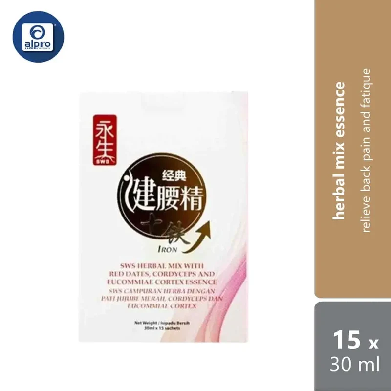 建腰精 SWS Herbal Mix 15s x 30ml | Relieve Back Pain and Fatique