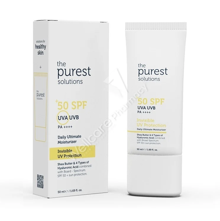 The Purest Solutions Daily Ultimate Moisturiser Invisible Uv Protection Spf 50+ 50ml