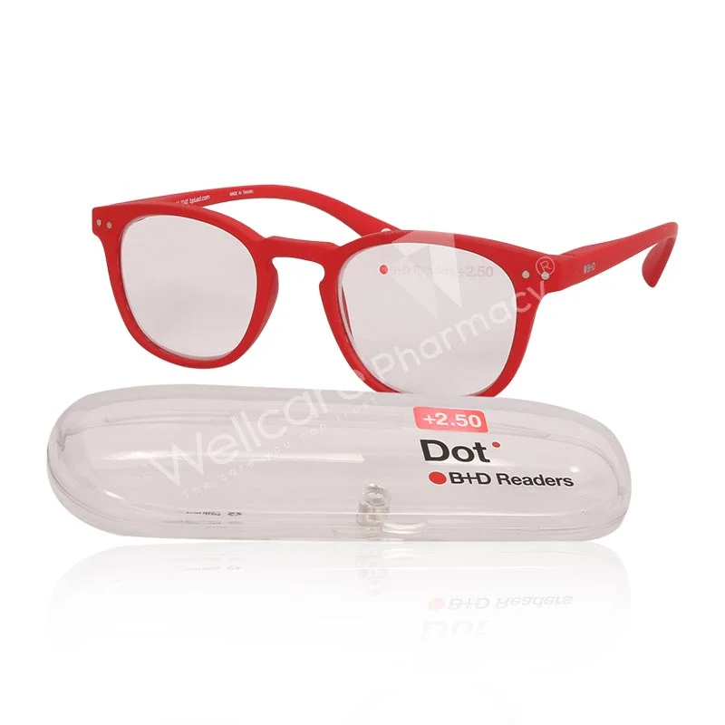 Dot B+d Reader Matt Red +2.5 2240-14-25