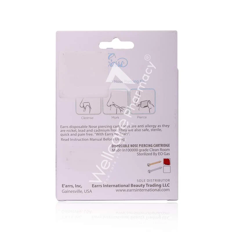 Earrs Epn-201-01-4g 2mm Crystal Self Nose Piercing Kit Gold