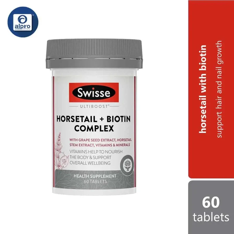 Swisse Ultiboost Horsetail with Biotin Complex 60s | Support Hair and Nail Growth