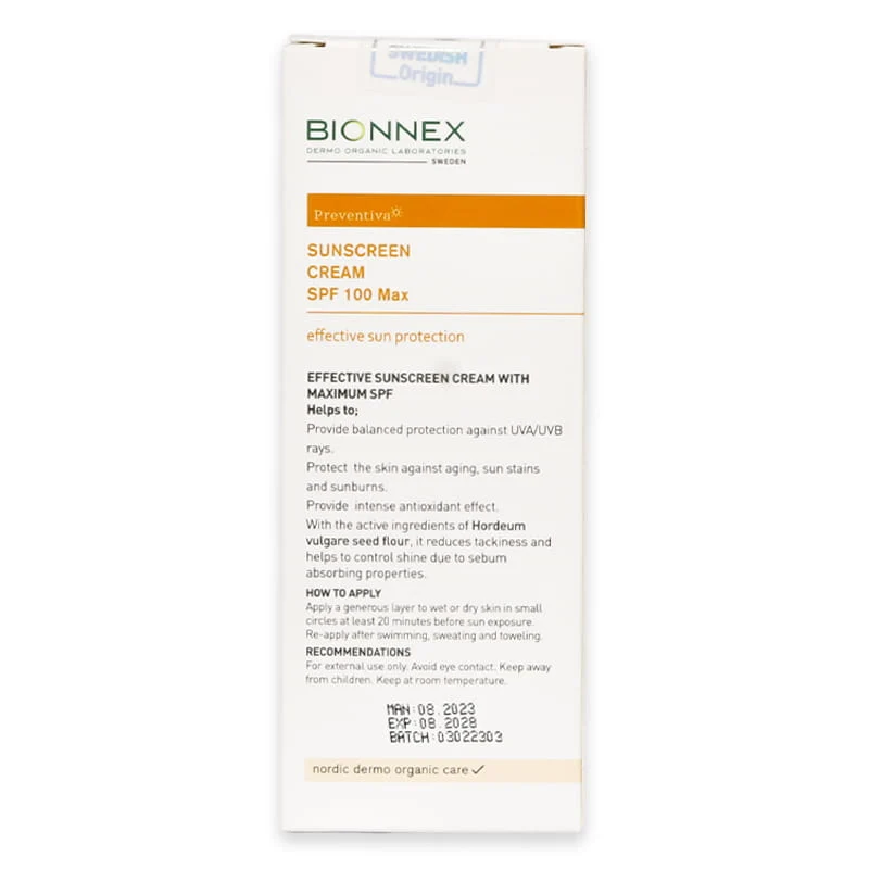 Bionnex Preventiva Sunscreen Spf100 50ml