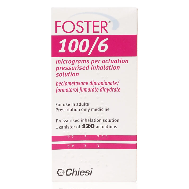 Foster 100/6mcg Pressurised Inhalation Solution 120 Actuations