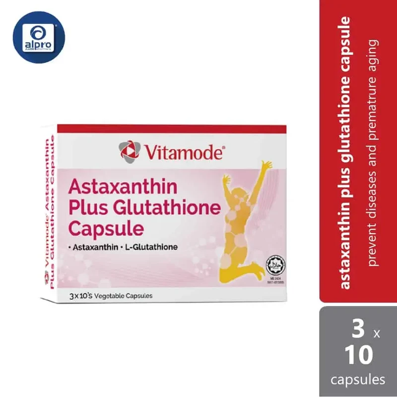 Vitamode Astaxanthin Plus Glutathione 3 x 10s | Prevent Diseases and Prematrure Aging