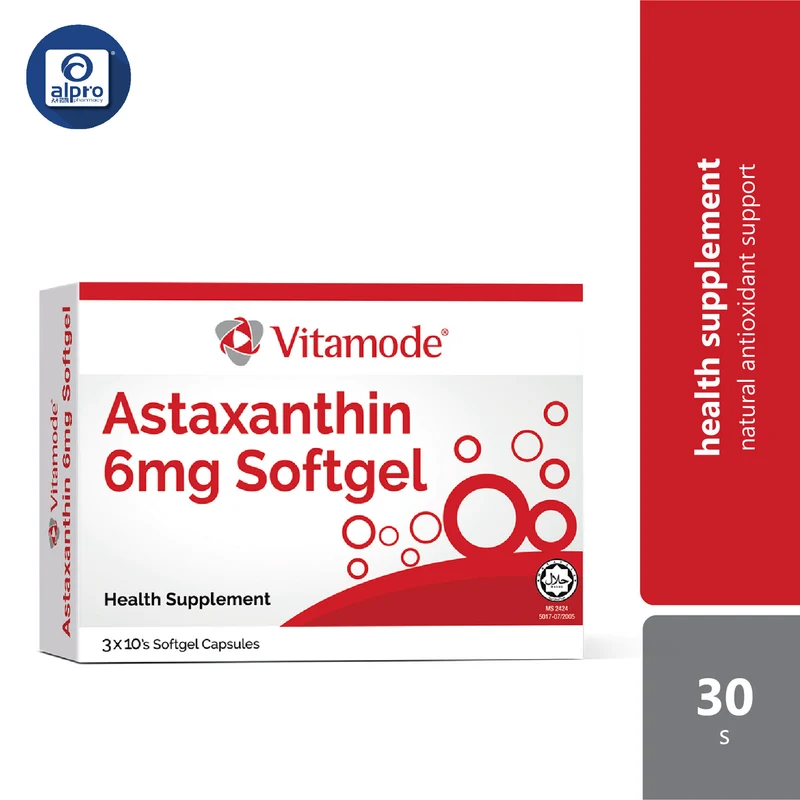 Vitamode Astaxanthin 6mg x 30s | Natural Antioxidant Support