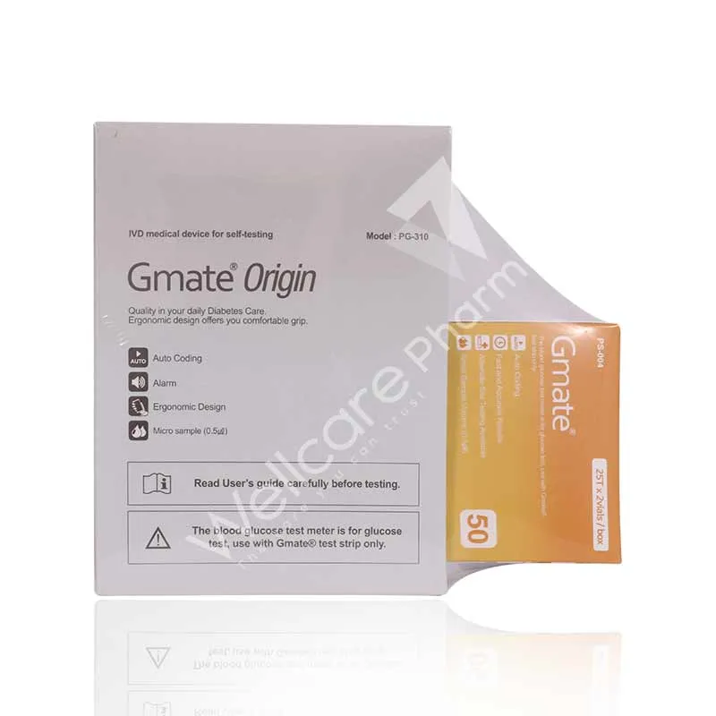 Gmate Origin B/Glucose Monitor + Gmate Test Strips 50'S
