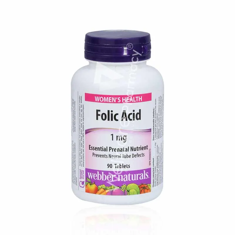 Webber Naturals Folic Acid 1mg Tablets 90'S