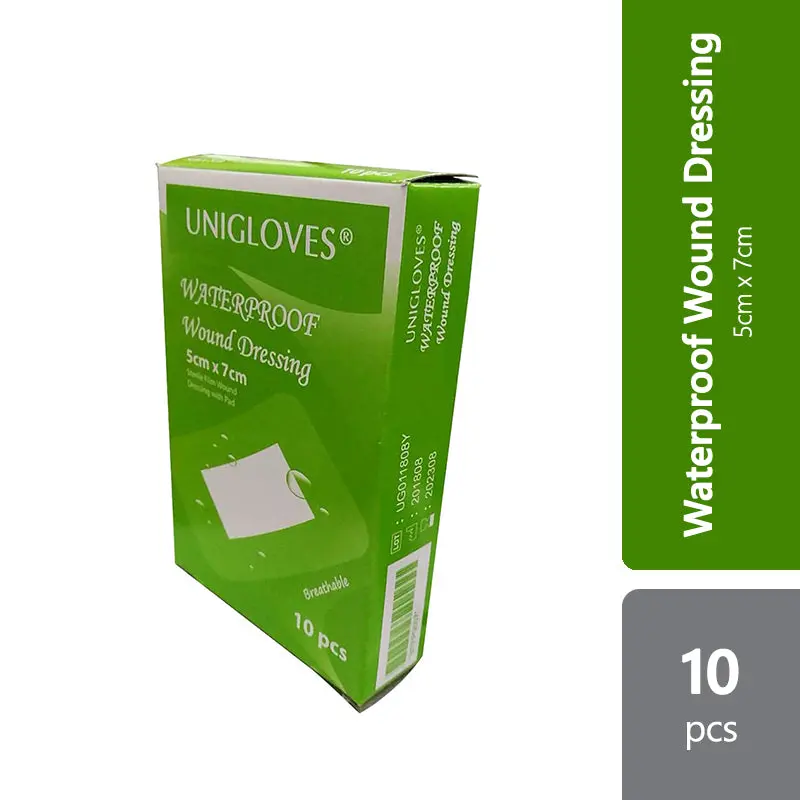 Unigloves Sterile Film Dressing With Pad 5cmx7cm 10s | Waterproof