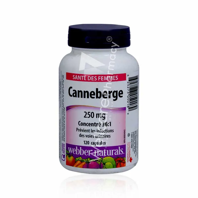 Webber Naturals Cranberry 250mg Capsules 120'S