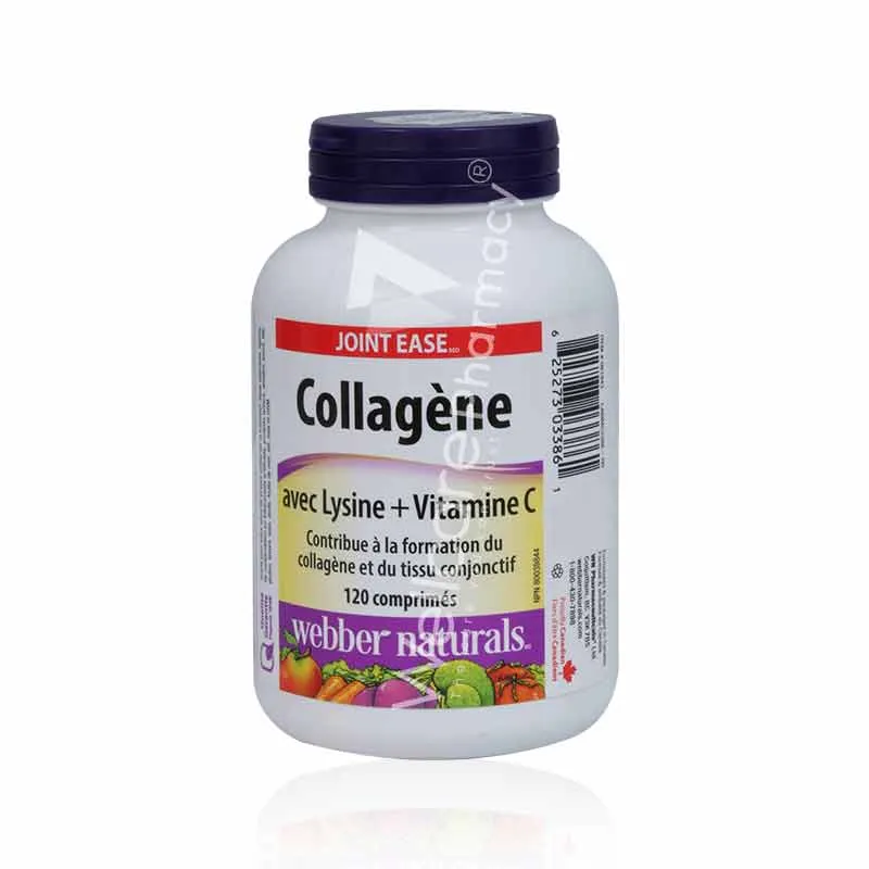 Webber Naturals Collagen With Lysine+vitamin C Tablets 120
