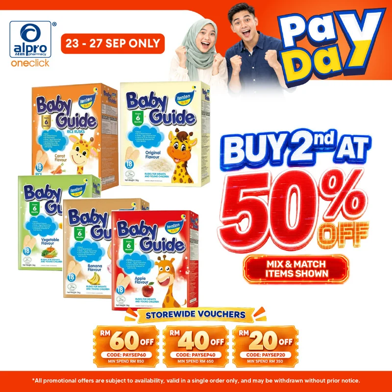 Tenten Baby Guide (Carrot/ Banana/ Apple/ Original/ Vegetable) 6months+ 36g | Healthy & Nutritious Baby Snack