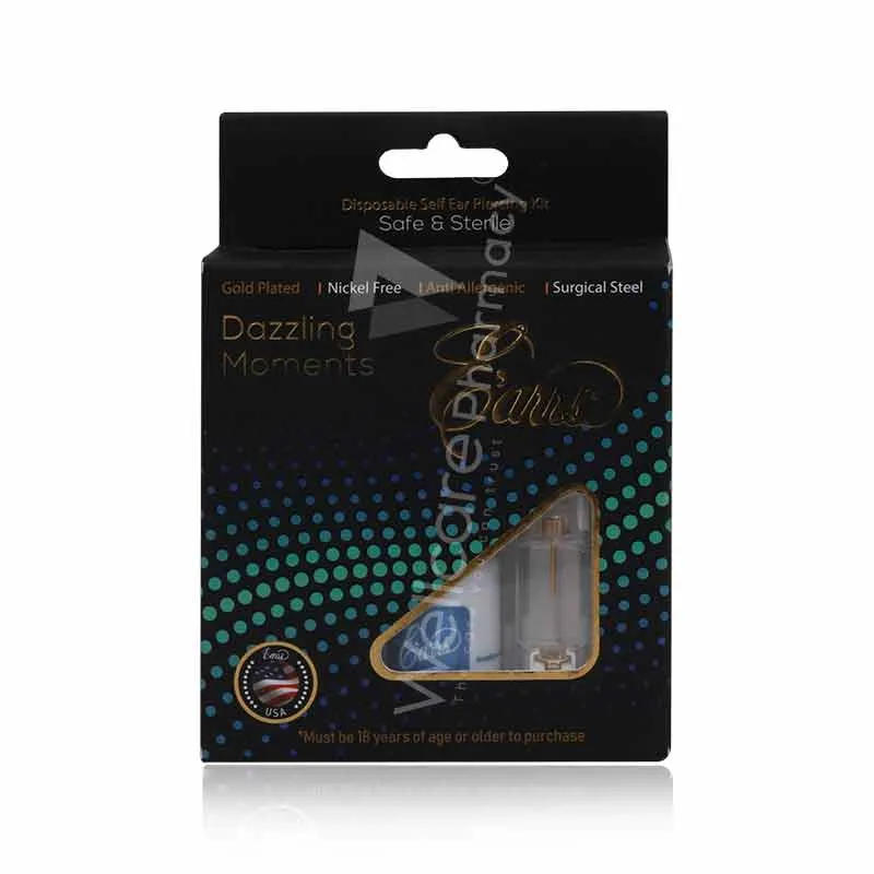 Earrs Epd-301-15g 3mm Bezel Pearl Self Ear Piercing Kit