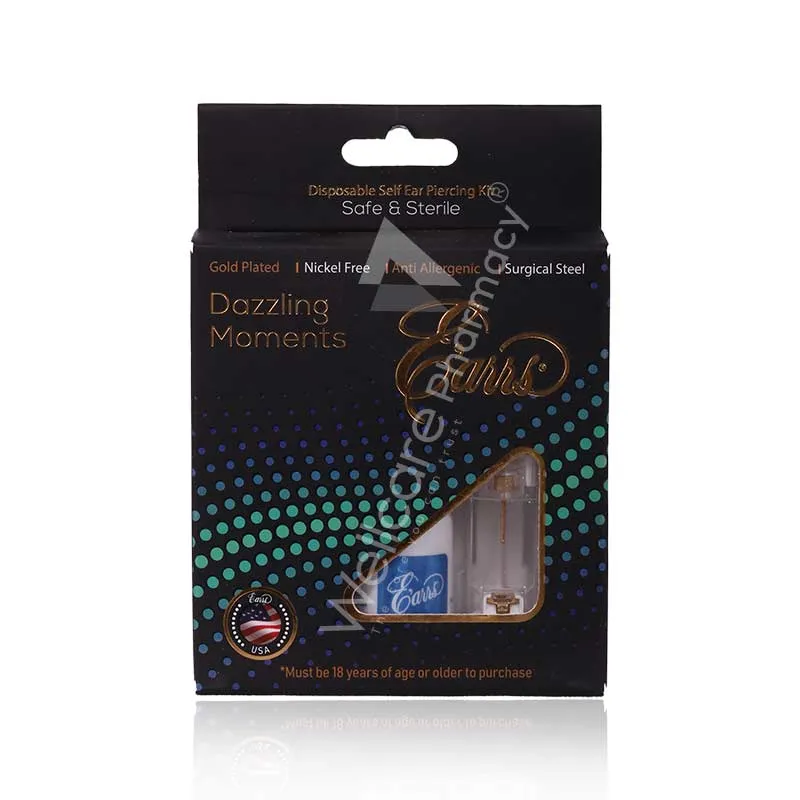 Earrs Epd-301-14s Ear Prong Cz 4mm Self Ear Piercing Kit