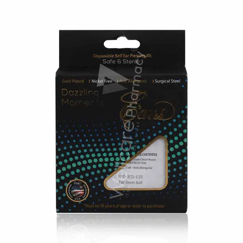 Earrs Epd-301-13s Ear 3mm Ball Self Ear Piercing Kit
