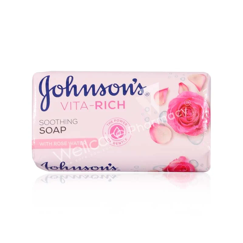 Johnsons Vitarich Smoothing With Rose Water Soap 175gm