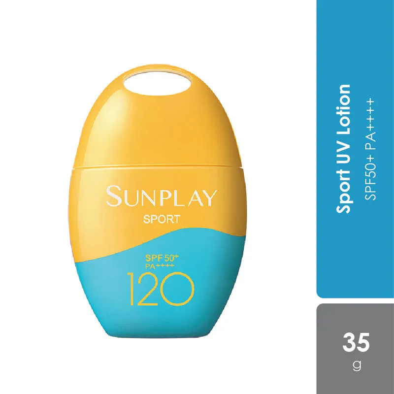 Sunplay Sport UV Sunscreen Lotion SPF50+ Pa++++ 120 35g | 4 Hours Water & Sweat Resistance