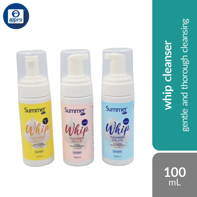Summer Natsu Whip Cleanser Foam (Brightening/ Lifting/ Hydrating) 100mL | Gentle and Thorough Cleansing