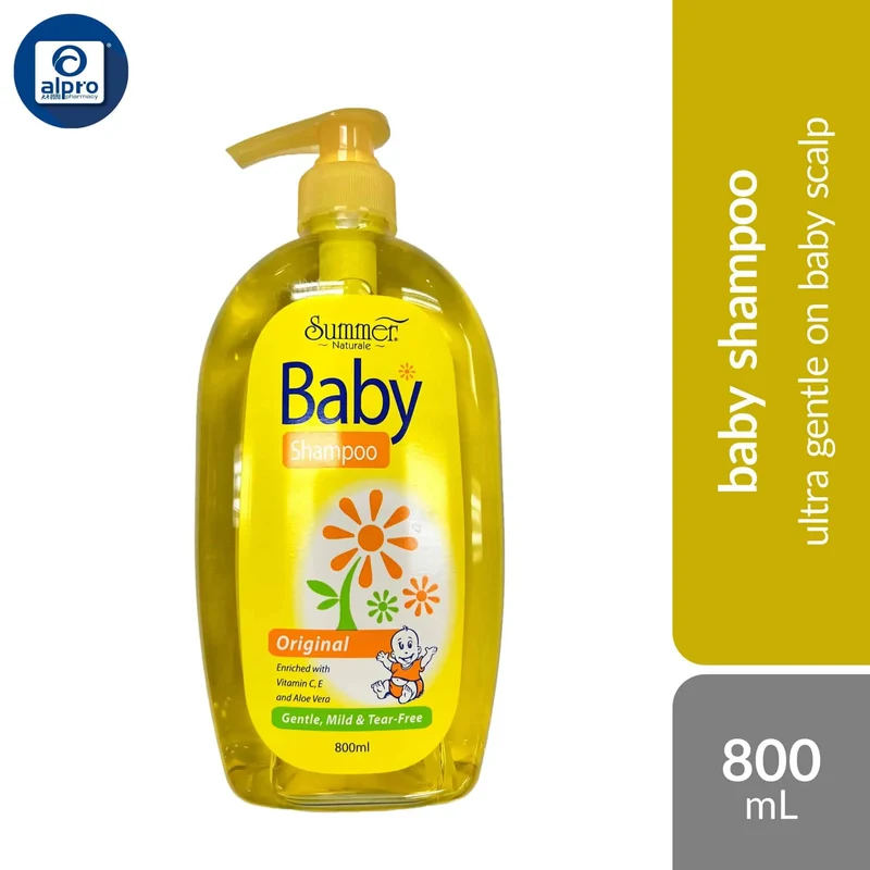 Summer Baby Shampoo Yellow 800mL | Ultra Gentle on Baby Scalp