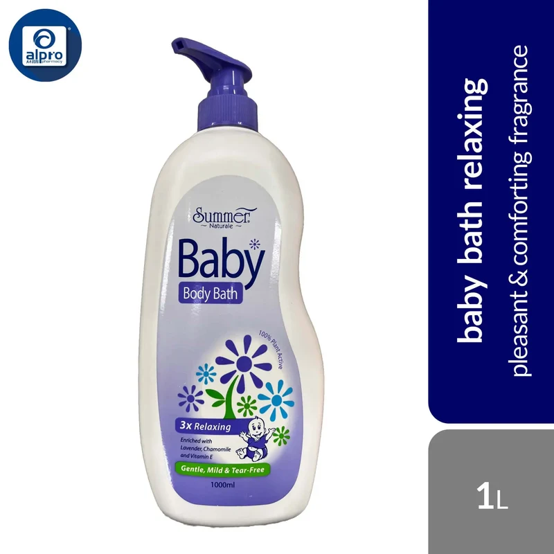Summer Baby Bath (Relaxing/ Moisturizing) 1L | Mild and Tear-Free Cleanser