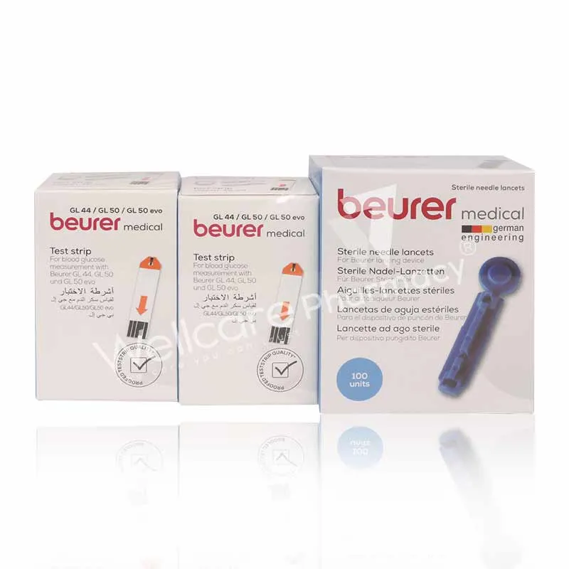 Beurer Gl50/Gl44 Code Free Strips 100s+beurer Lancet 100'S