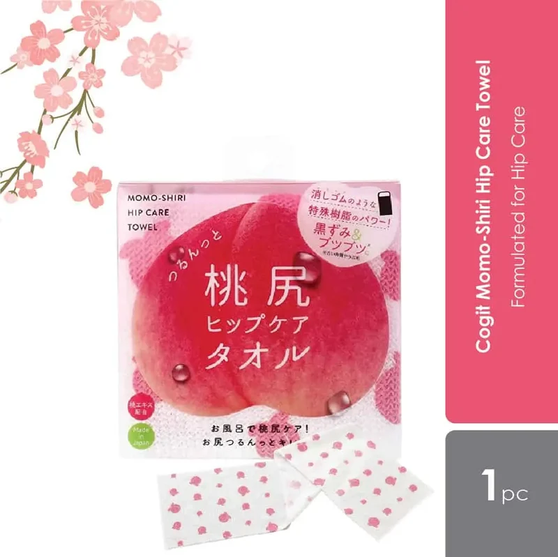 Sugi Cogit Smooth Momo-Shiri Hip Care Towel (21x90cm) | Gently Care for Blackheads and Old Keratin